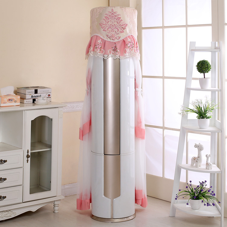 Flower Moon round Cylindrical Stand Air Conditioner Cover Air Conditioner Cover Blue