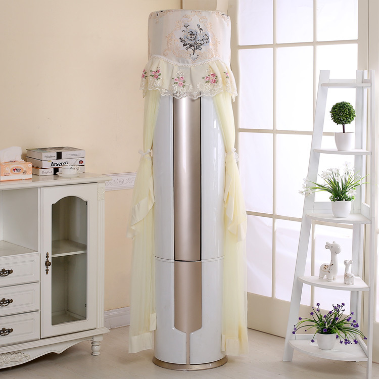 Flower Moon round Cylindrical Stand Air Conditioner Cover Air Conditioner Cover Blue