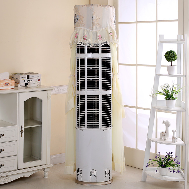 Flower Moon round Cylindrical Stand Air Conditioner Cover Air Conditioner Cover Blue