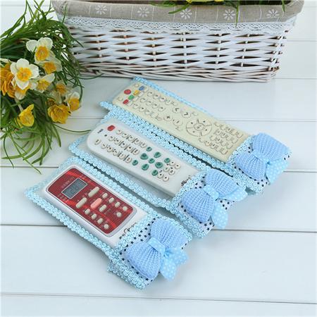 Gift Remote Control Cover Bear Fabric Remote Control Cover Bow Protective Cover TV Air Air Conditioner Cover