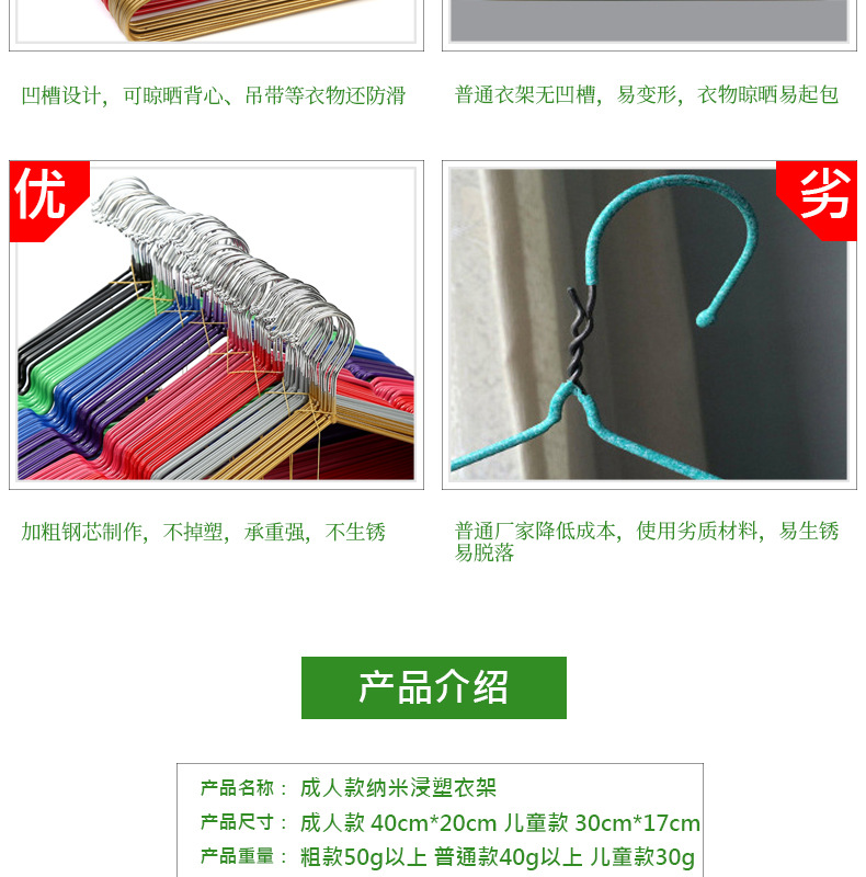 Plastic Dipping Non-Slip Clothes Hanger Clothes Hanger Adult and Children Clothes Hanger Household Non- Coat Hanger Plastic Dipping Non-Slip Clothes Hanger Clothes Hanger Adult and Children Clothes Hanger Household Non- Coat Hanger