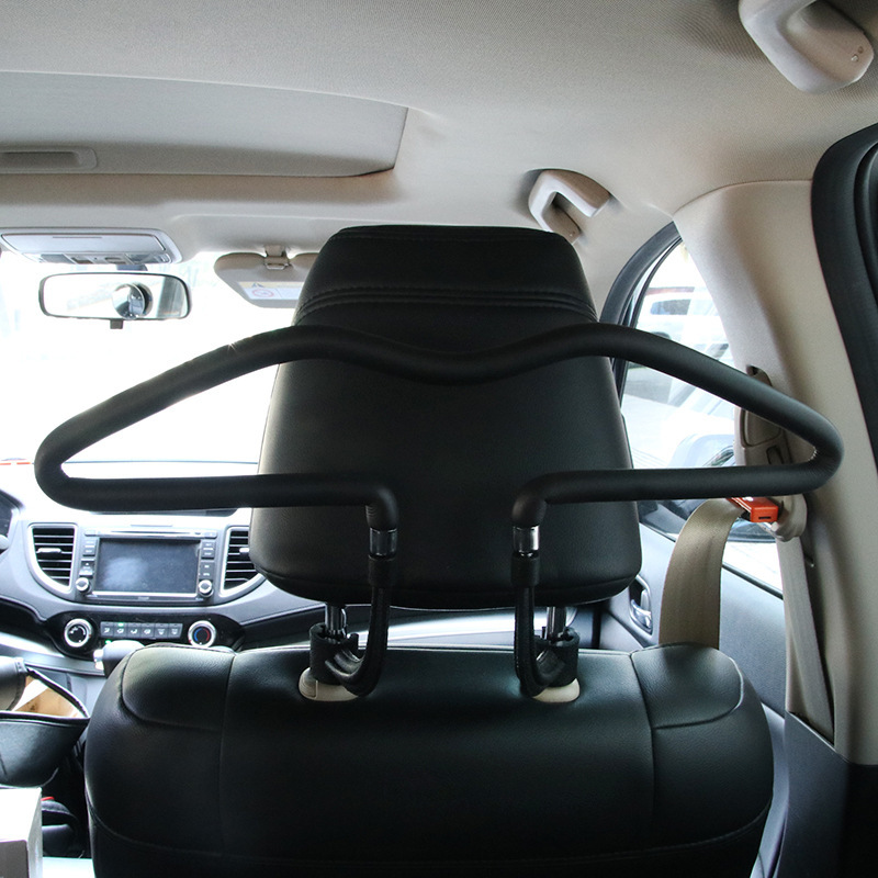 Hanger for Car Stainless Steel Coat Hanger Car Pu Hanger Support Car Suit Hanger Car Seat Back Hanger