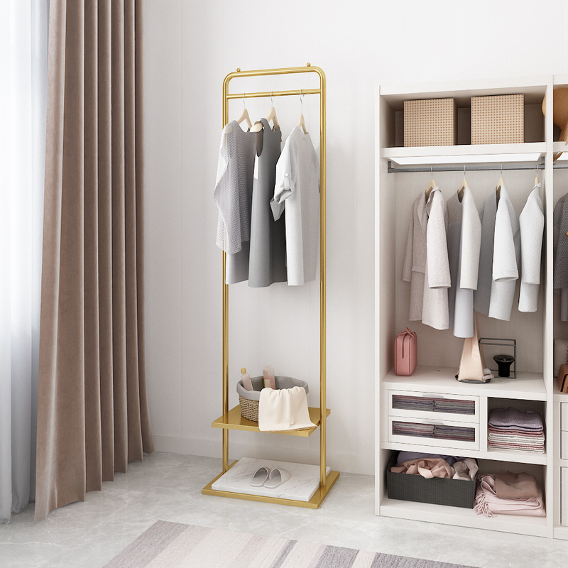 Clothes Hanger Floor Coat Rack Bedroom Internet Celebrity Clothing Store Clothes Hanger Clothes Rack Mild Luxury Marble