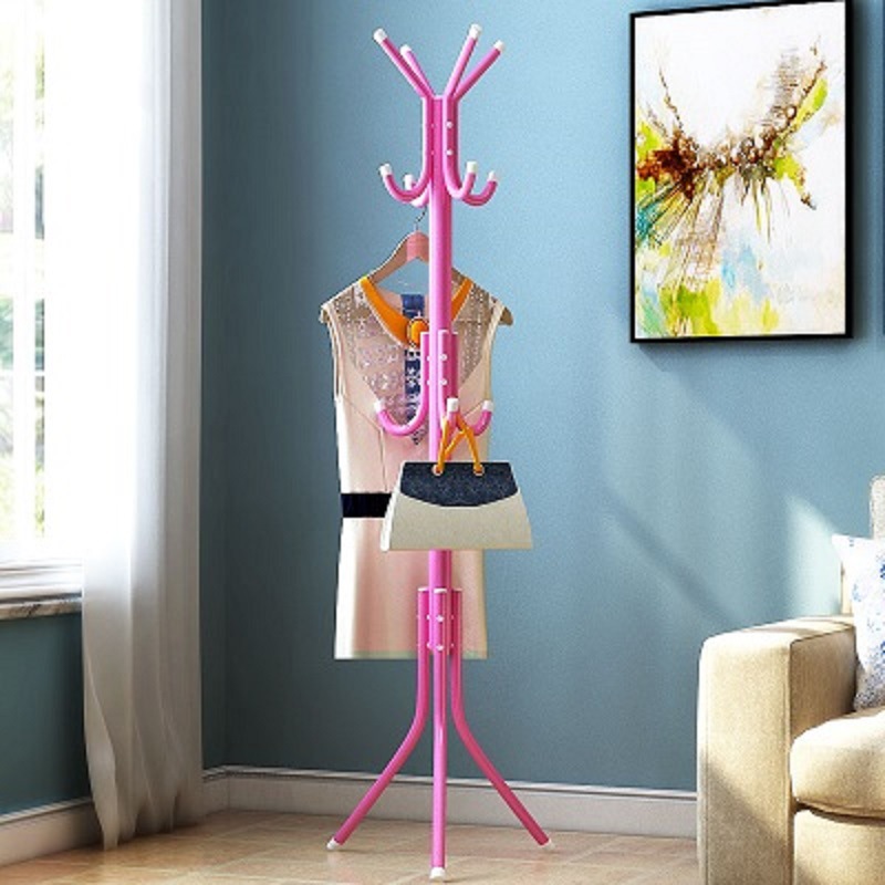 Household Thickened Fashion Clothes Hanger Iron Clothes Rack Clothes Hanger Simple Bedroom Floor Coat Rack