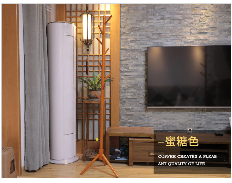 Household Minimalist Solid Wood Hanger Living Room Bedroom Hanger Simple Wood Floor Coat Stand Household Minimalist Solid Wood Hanger Living Room Bedroom Hanger Simple Wood Floor Coat Stand