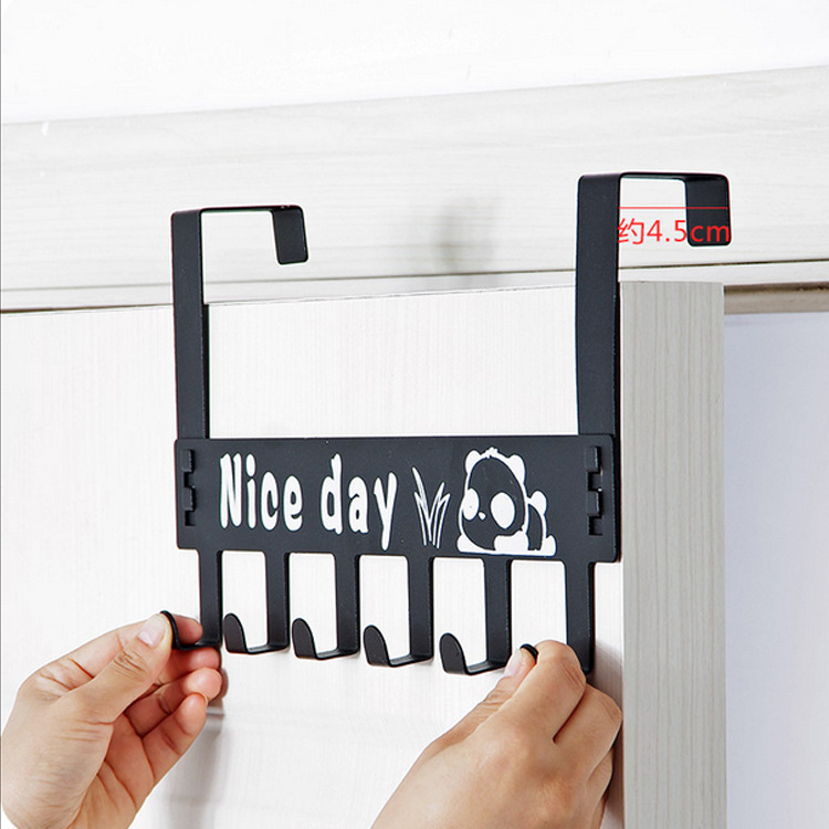 NailFree Traceless Door Rear Hook Door Back Clothes Hanger Coat Hook Creative Cartoon WallMounted Hanger On The Door