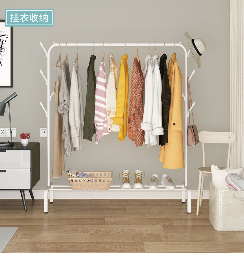Hanger Floor Coat Rack Bedroom Drying Rack Simple Clothing Rod Folding Interior Balcony Clothes Hanger Clothes Rack Hanger Floor Coat Rack Bedroom Drying Rack Simple Clothing Rod Folding Interior Balcony Clothes Hanger Clothes Rack