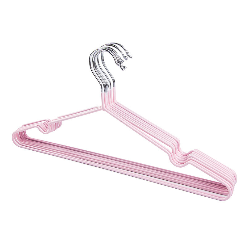 PVC Coated Hanger Drying NonSlip Stainless Steel Coat Hanger Seamless Brace Clothes Hanger Creative Metal Hanger