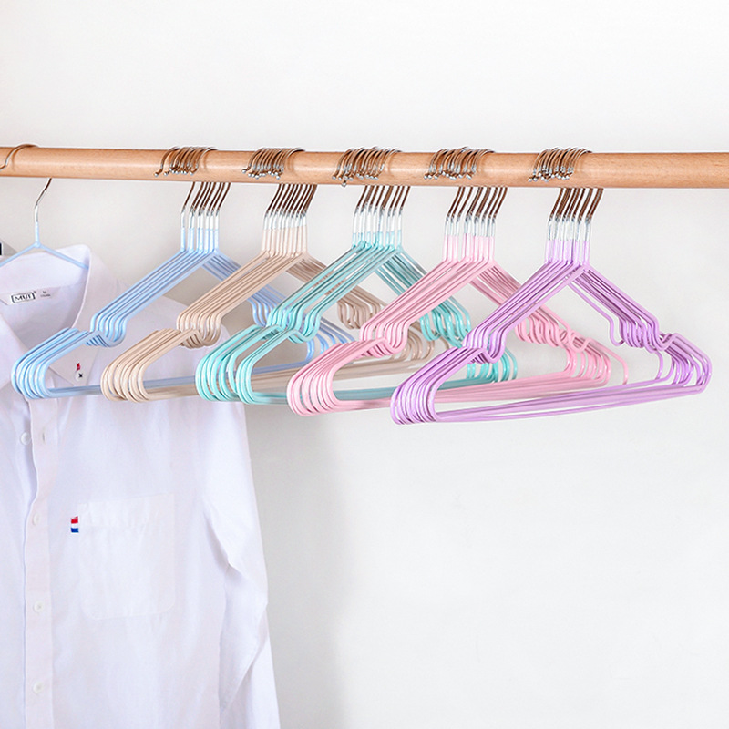 PVC Coated Hanger Drying NonSlip Stainless Steel Coat Hanger Seamless Brace Clothes Hanger Creative Metal Hanger
