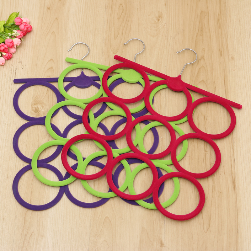 High - grade flocking racks scarves racks Tie - frame non - slip garment hanger