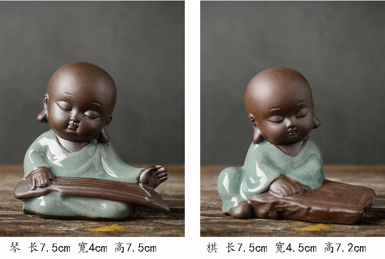 Monk Tea Ornaments Ceramic Piano Chess Calligraphy and Painting Zen Crafts Lucky Small Ornaments Kung Fu Tea Ceremony Monk Tea Ornaments Ceramic Piano Chess Calligraphy and Painting Zen Crafts Lucky Small Ornaments Kung Fu Tea Ceremony