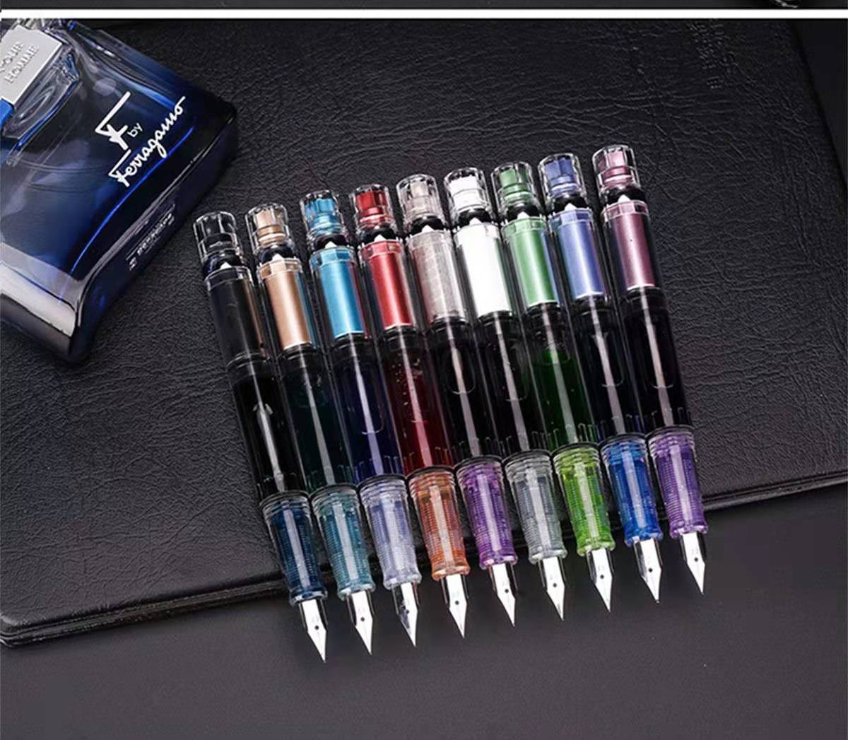 Plastic Metal Student Adult Pen Piston InkAbsorbing Large Capacity Transparent Demonstration Calligraphy Pen Plastic Metal Student Adult Pen Piston InkAbsorbing Large Capacity Transparent Demonstration Calligraphy Pen