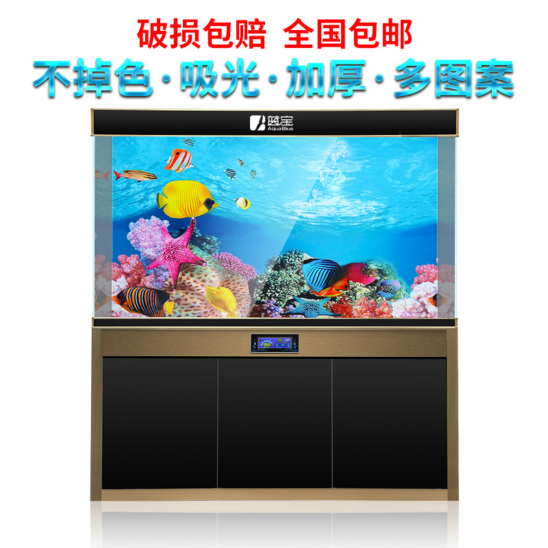 Painting HD Picture 3D Stereo Fish Tank Wallpaper Background Painting DoubleSided Aquarium Decoration Fish Tank Sticker