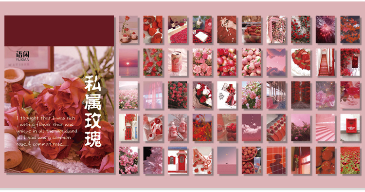 Yuxian He Paper Sticker Book FUQI Series Ins Style Fresh Journal DIY Material Decoration Sticker Book 6 Models Selection