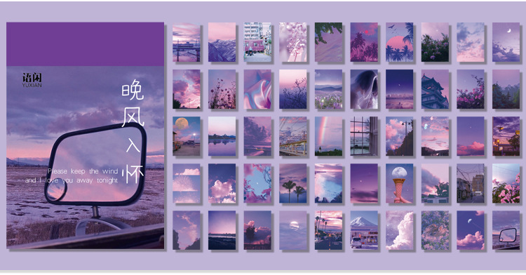 Yuxian He Paper Sticker Book FUQI Series Ins Style Fresh Journal DIY Material Decoration Sticker Book 6 Models Selection