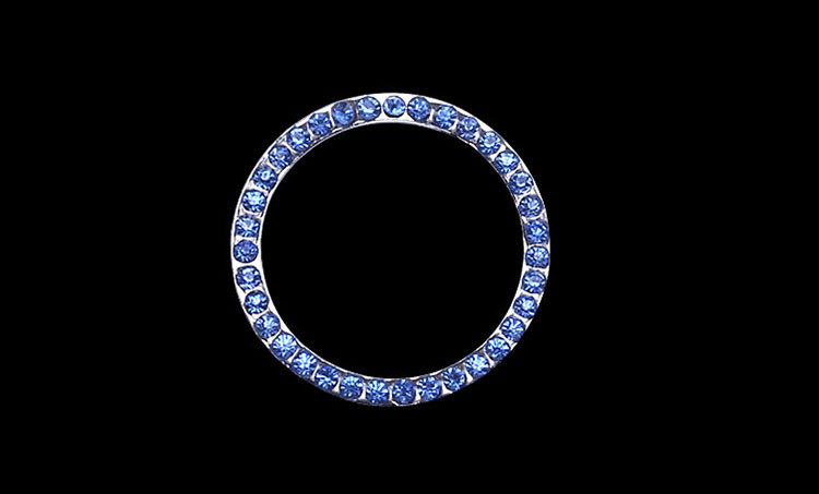 Start Crown Button Key with Diamond Decorative Ring Sticker Ring Universal Inlaid Color Diamond Interior Decoration