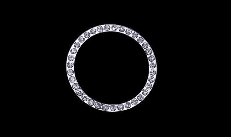 Start Crown Button Key with Diamond Decorative Ring Sticker Ring Universal Inlaid Color Diamond Interior Decoration
