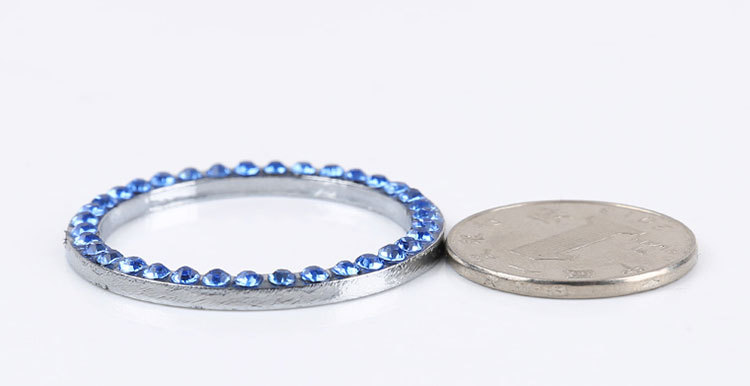 Start Crown Button Key with Diamond Decorative Ring Sticker Ring Universal Inlaid Color Diamond Interior Decoration