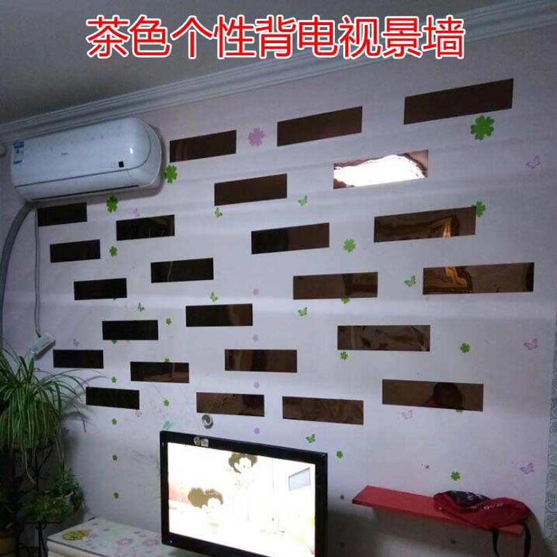 Cross-Border Hot Selling Long Strip Mirror Sticker Acrylic Mirror Decorative Sticker Waist Line Sticker Decoration