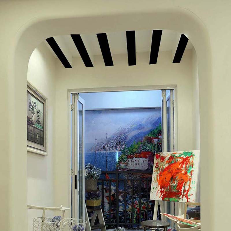 Cross-Border Hot Selling Long Strip Mirror Sticker Acrylic Mirror Decorative Sticker Waist Line Sticker Decoration