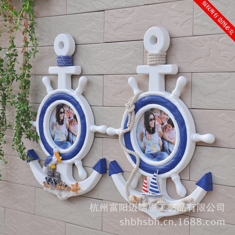 Special Price Anchor Photo Frame Creative Pendant Mediterranean Style Helmsman Creative Home MA2208