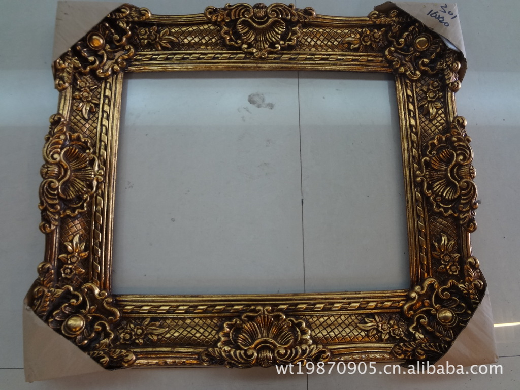 Antique Resin Photo Frame Carved European Canvas Frame Factory Direct Sales Cheap Wholesale 90x120 Gold