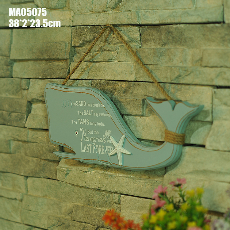 Retro do old whale Pendant hooks fashion Creative Home Pendant Background wall pendant fish photo frame Myrine