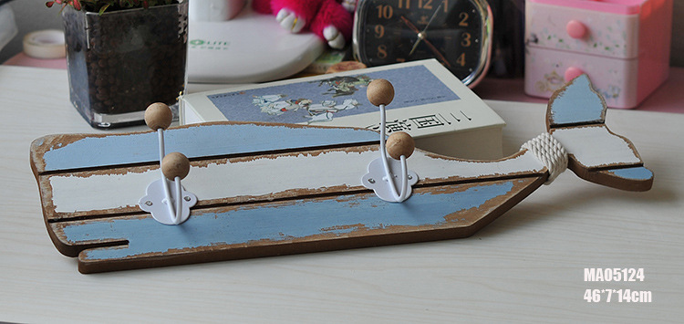 Retro do old whale Pendant hooks fashion Creative Home Pendant Background wall pendant fish photo frame Myrine
