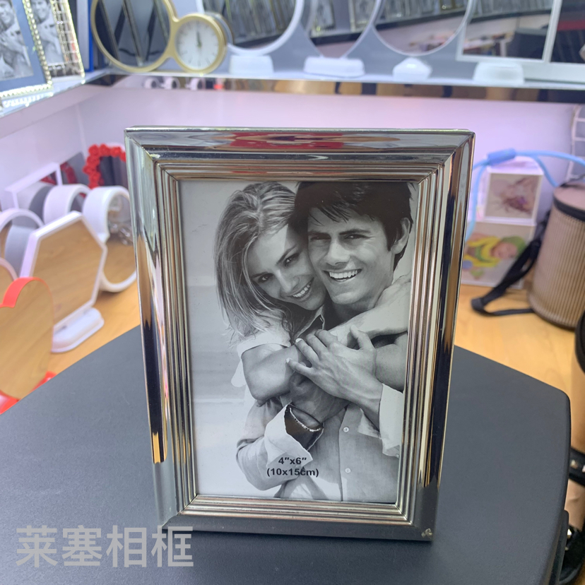 Wide Edge Iron Plating Silver Creative Ornament Decoration Living Room Gift Photo Crafts Metal Photo Frame