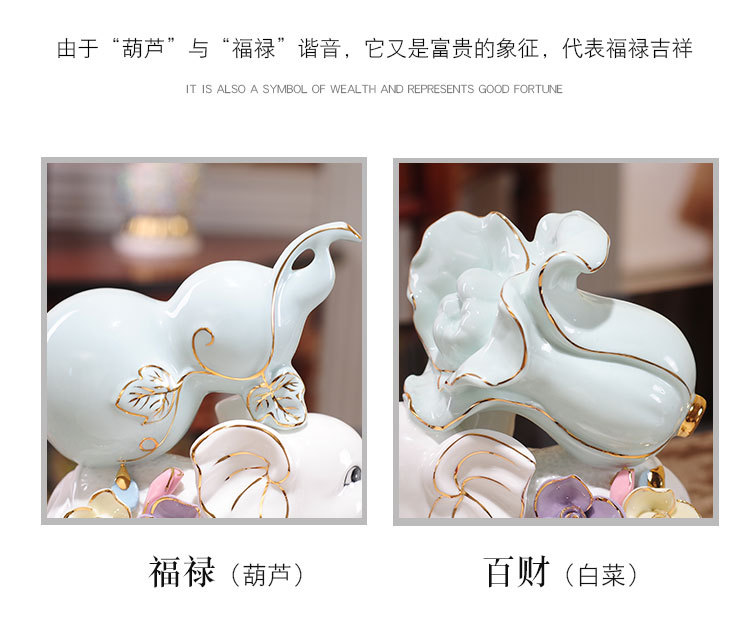 Porcelain craft Elephant a Pair of Ornaments European Creative Fu Lu Enrichment Elephant Home Crafts Gifts Porcelain craft Elephant a Pair of Ornaments European Creative Fu Lu Enrichment Elephant Home Crafts Gifts