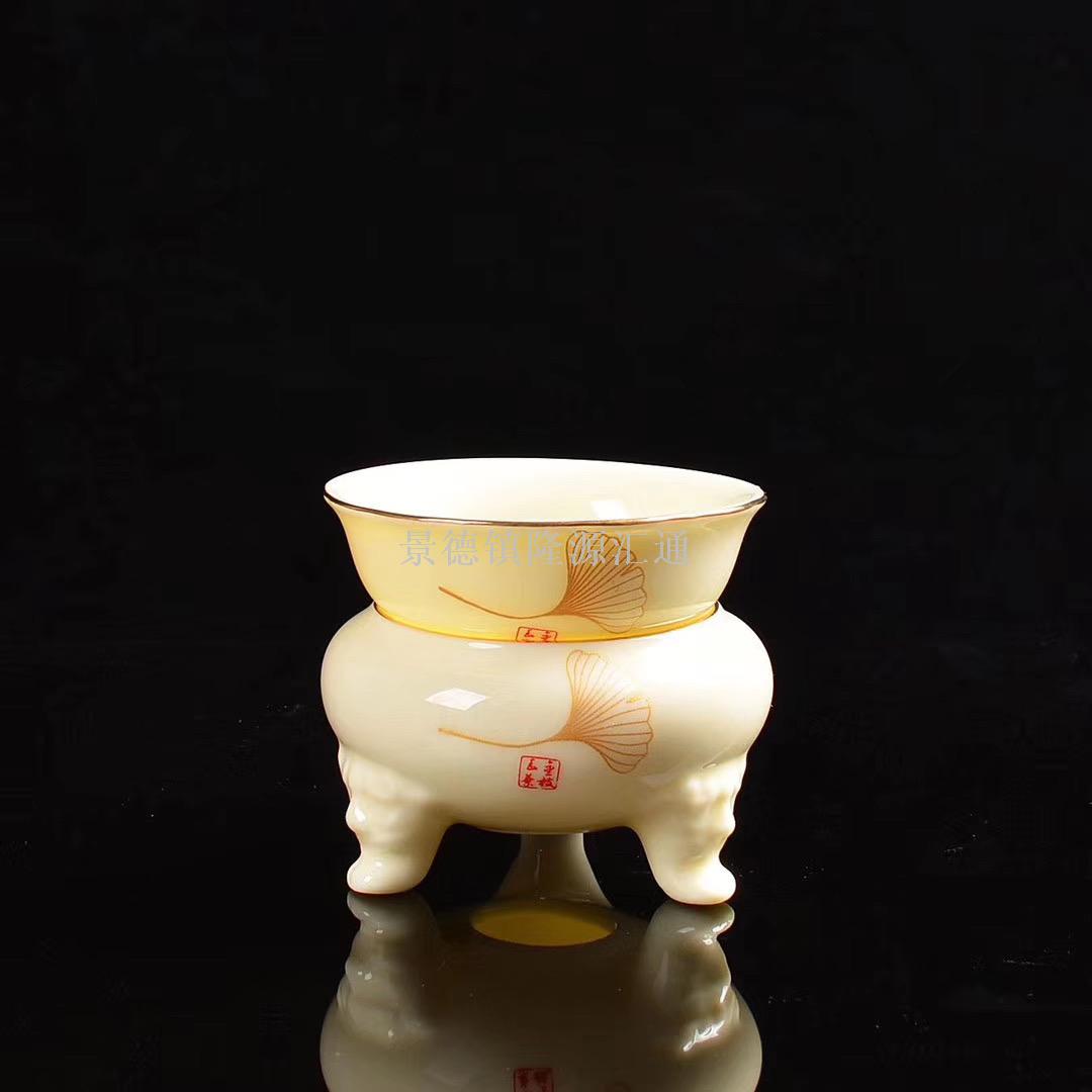Suet jade tea set topaz tea cup jade porcelain teapot porcelain teapot tea set ceramic cup craft cup master cup Suet jade tea set topaz tea cup jade porcelain teapot porcelain teapot tea set ceramic cup craft cup master cup