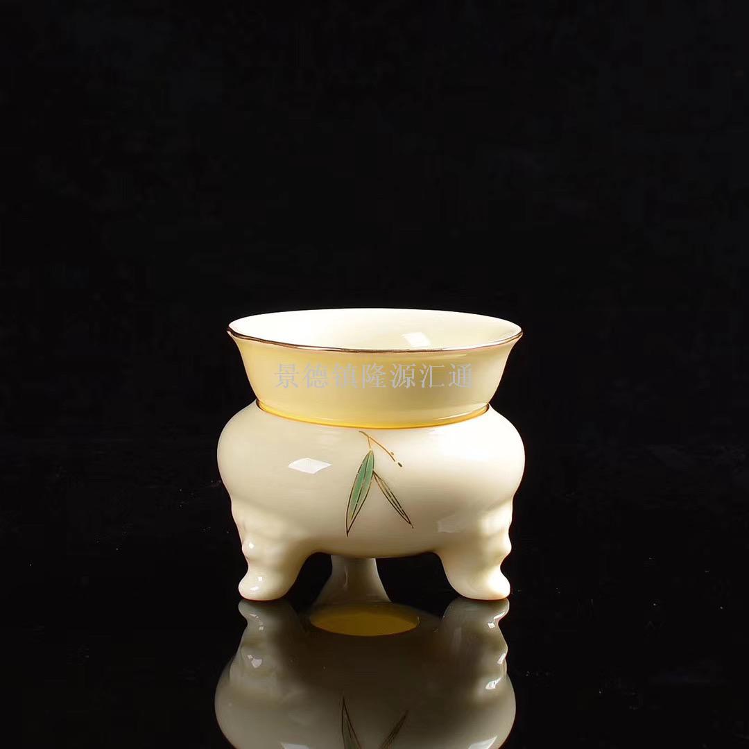 Suet jade tea set topaz tea cup jade porcelain teapot porcelain teapot tea set ceramic cup craft cup master cup Suet jade tea set topaz tea cup jade porcelain teapot porcelain teapot tea set ceramic cup craft cup master cup