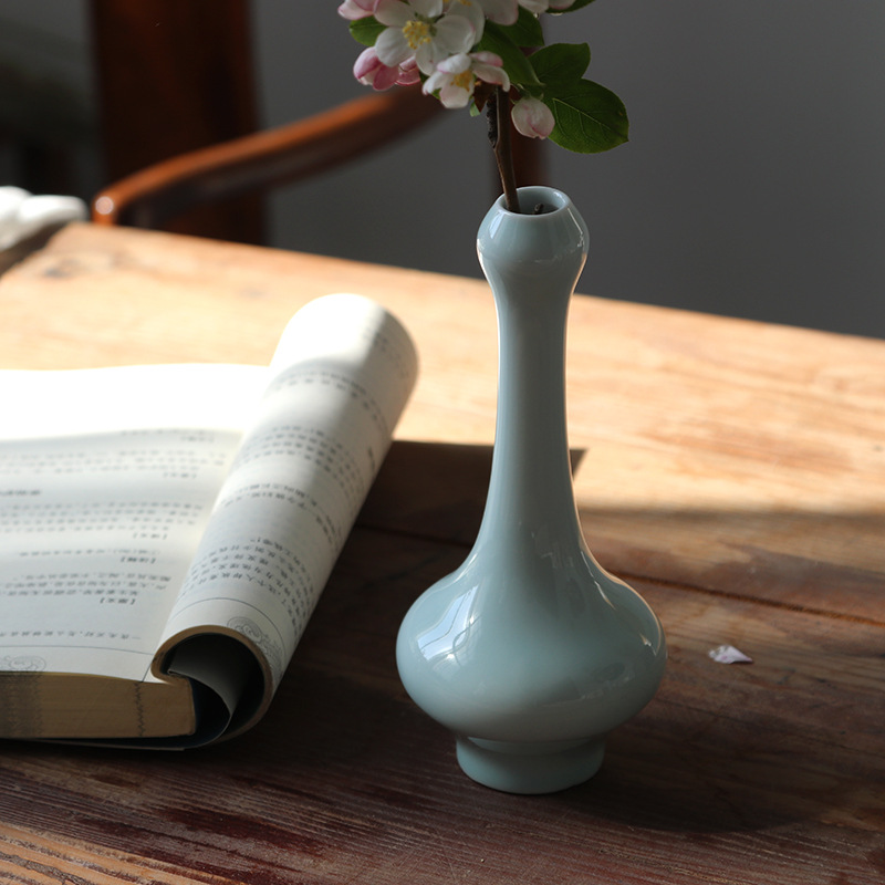 Jingdezhen Ceramic Vase Decoration Retro New Chinese Style Zen Vase Simple Porcelain craft