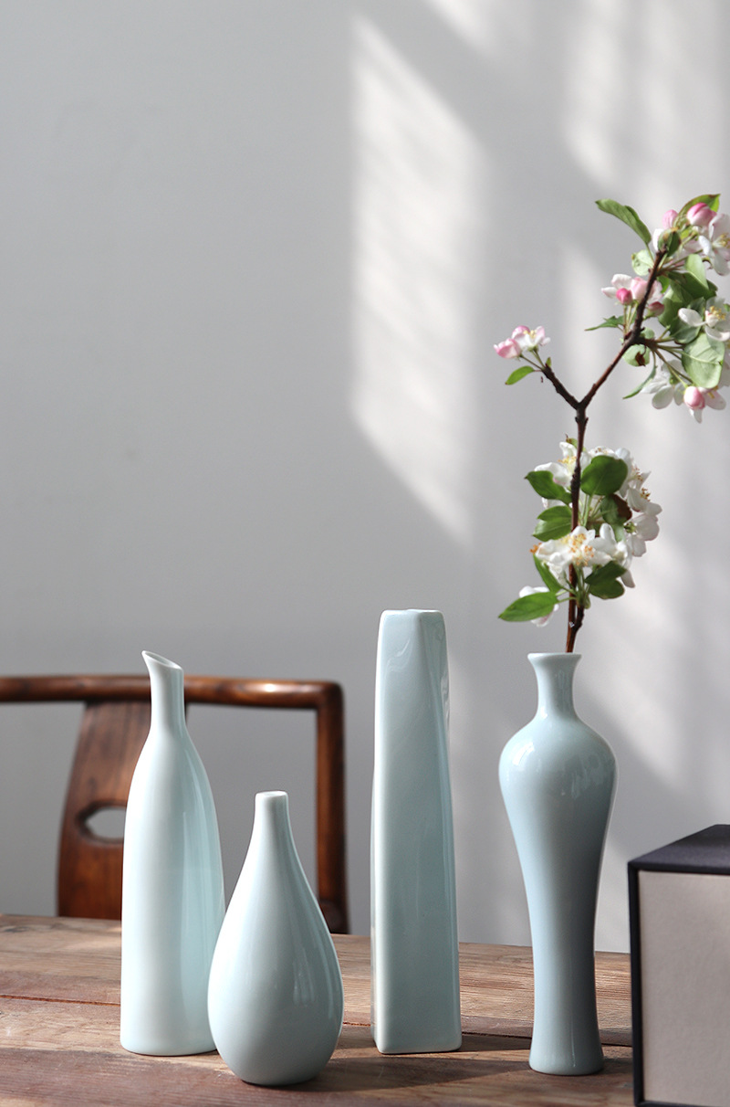 Jingdezhen Ceramic Vase Decoration Retro New Chinese Style Zen Vase Simple Porcelain craft Jingdezhen Ceramic Vase Decoration Retro New Chinese Style Zen Vase Simple Porcelain craft