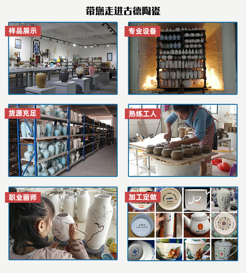 Jingdezhen Ceramic Vase Decoration Retro New Chinese Style Zen Vase Simple Porcelain craft Jingdezhen Ceramic Vase Decoration Retro New Chinese Style Zen Vase Simple Porcelain craft