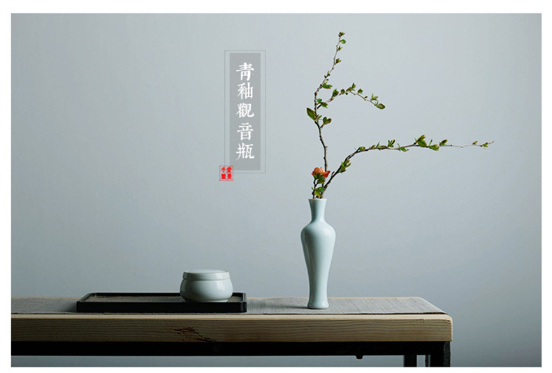 Jingdezhen Ceramic Vase Decoration Retro New Chinese Style Zen Vase Simple Porcelain craft Jingdezhen Ceramic Vase Decoration Retro New Chinese Style Zen Vase Simple Porcelain craft