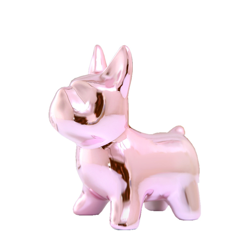 Nordic Home Dog Ornaments Bulldog Coin Bank French Bulldog Decorative Porcelain craft