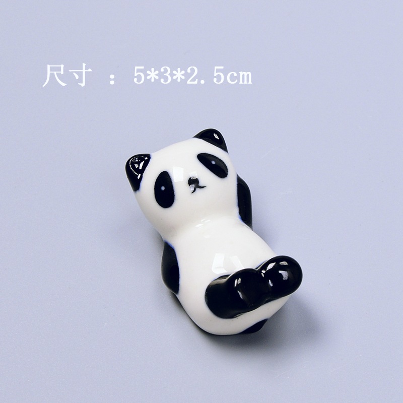 Baoyun Zakka Japanese Style Groceries Chopsticks Shelf Ceramic Chopsticks Rest Chopsticks Shelf Panda Porcelain craft