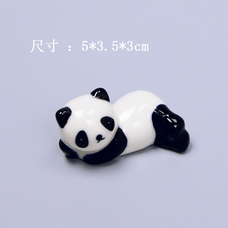 Baoyun Zakka Japanese Style Groceries Chopsticks Shelf Ceramic Chopsticks Rest Chopsticks Shelf Panda Porcelain craft