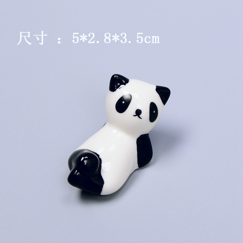 Baoyun Zakka Japanese Style Groceries Chopsticks Shelf Ceramic Chopsticks Rest Chopsticks Shelf Panda Porcelain craft