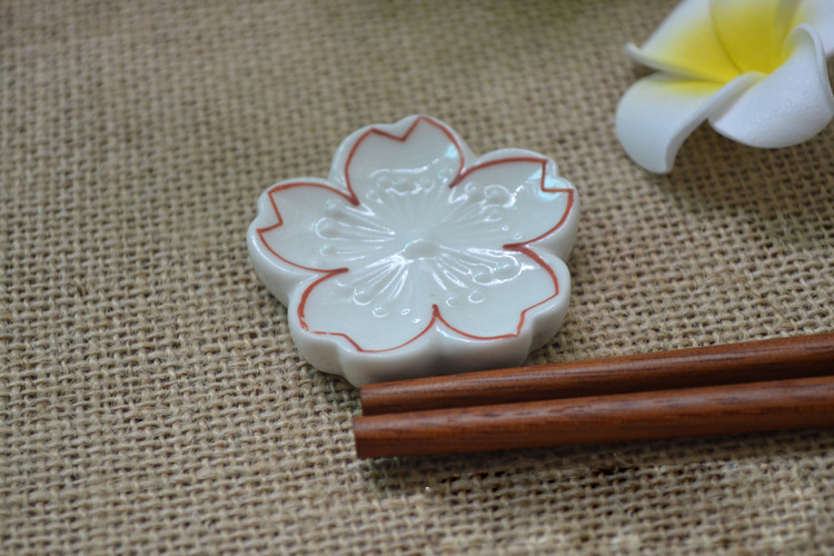 Baoyun Zakka Japanese Style Groceries Chopsticks Shelf Ceramic Chopsticks Rest Chopsticks Shelf Panda Porcelain craft