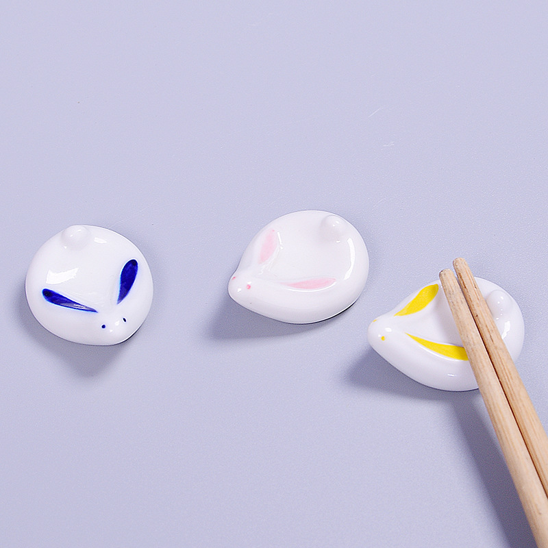 Baoyun Zakka Japanese Style Groceries Chopsticks Shelf Ceramic Chopsticks Rest Chopsticks Shelf Panda Porcelain craft