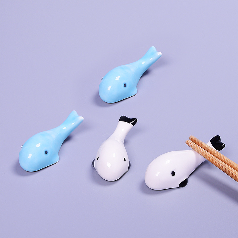 Baoyun Zakka Japanese Style Groceries Chopsticks Shelf Ceramic Chopsticks Rest Chopsticks Shelf Panda Porcelain craft