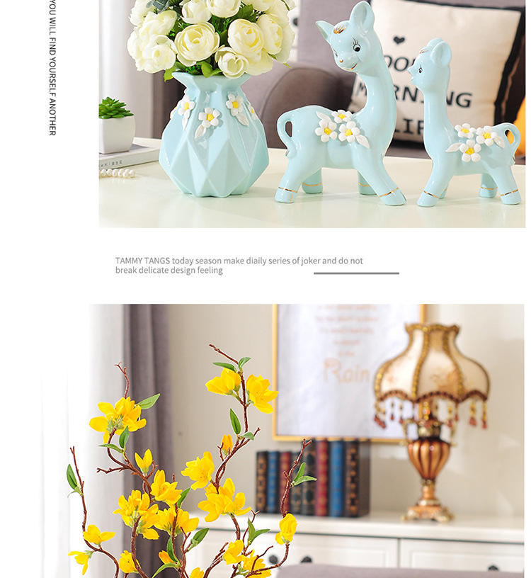 Porcelain craft Decoration Animal Decoration Creative Gift Home Living Room TV Bench for Bedroom Decoration