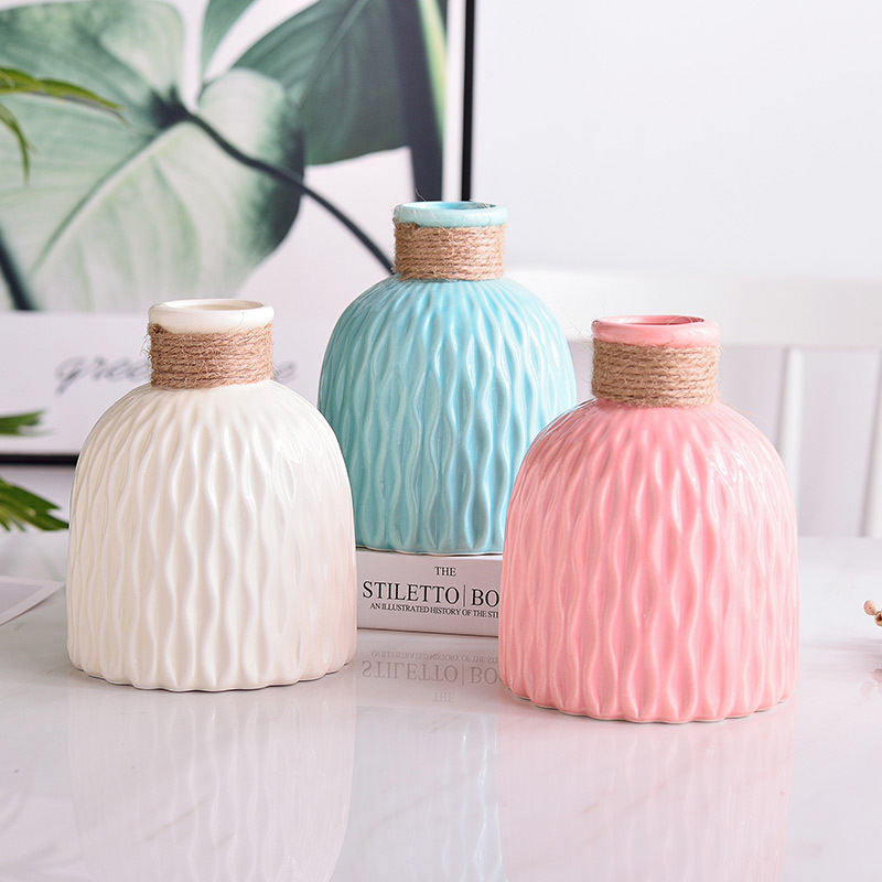 Wholesale Spot All Kinds of Creative Ceramic Crafts Ceramic Vase Flower Arrangement Artificial Porcelain craft