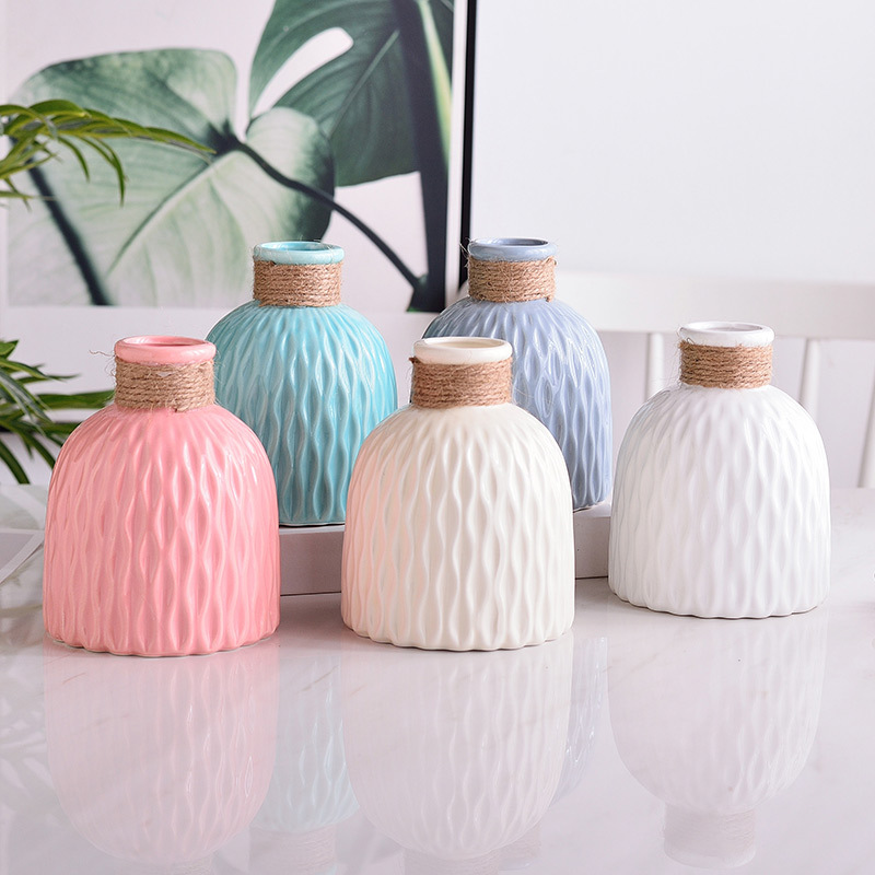 Wholesale Spot All Kinds of Creative Ceramic Crafts Ceramic Vase Flower Arrangement Artificial Porcelain craft