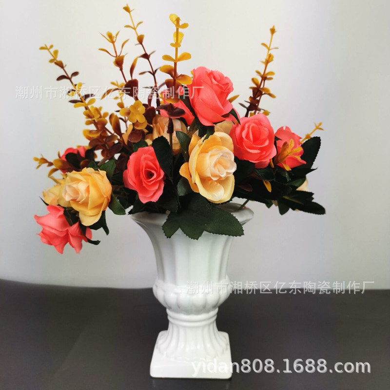 Wholesale Spot All Kinds of Creative Ceramic Crafts Ceramic Vase Flower Arrangement Artificial Porcelain craft