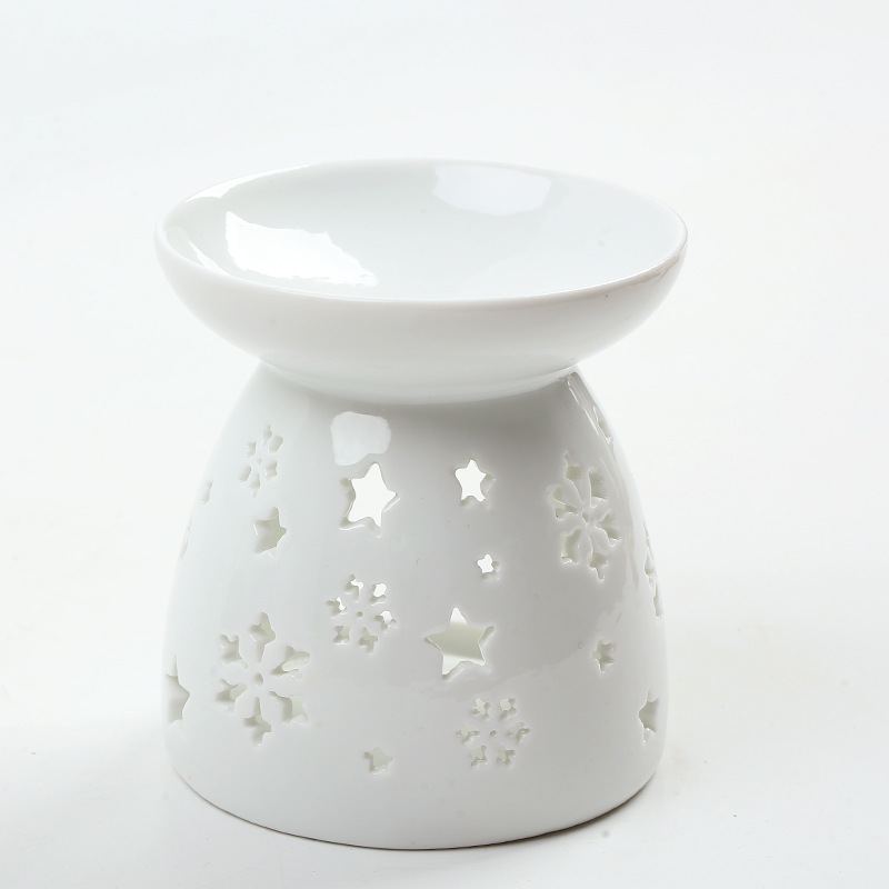 Crafts Ceramic Candlestick Room Candle Holder European Candlestick Flower Hollow Porcelain craft
