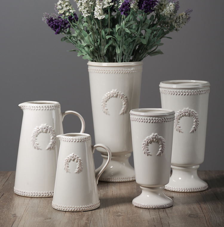 Ceramic Crafts Decorative Flower Vase Minimalist Creative Hydroponic Artificial Flower Arrangement Home Porcelain craft Ceramic Crafts Decorative Flower Vase Minimalist Creative Hydroponic Artificial Flower Arrangement Home Porcelain craft