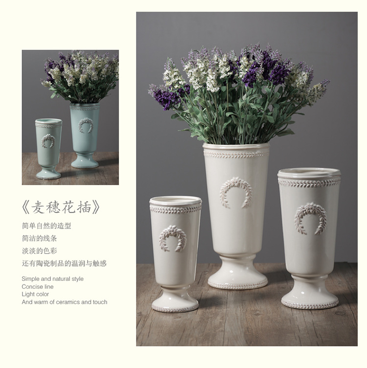 Ceramic Crafts Decorative Flower Vase Minimalist Creative Hydroponic Artificial Flower Arrangement Home Porcelain craft Ceramic Crafts Decorative Flower Vase Minimalist Creative Hydroponic Artificial Flower Arrangement Home Porcelain craft